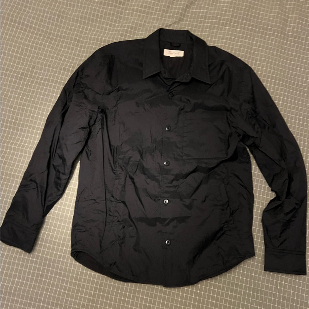 Madewell Windbreaker Shirt Jacket Men’s S Black
